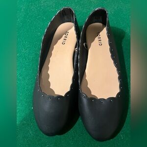 Torrid black flats with stud detail six 9 wide